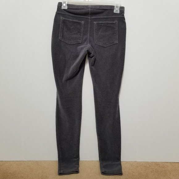 Hue leggings Small corduroy ribbed rib wale elastic pull on waist back pockets - Picture 2 of 13